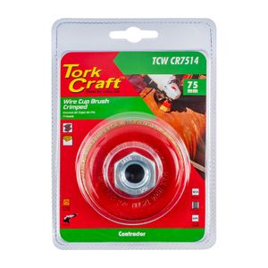 Wire Cup Brush Crimped 75mmxm14 Blister